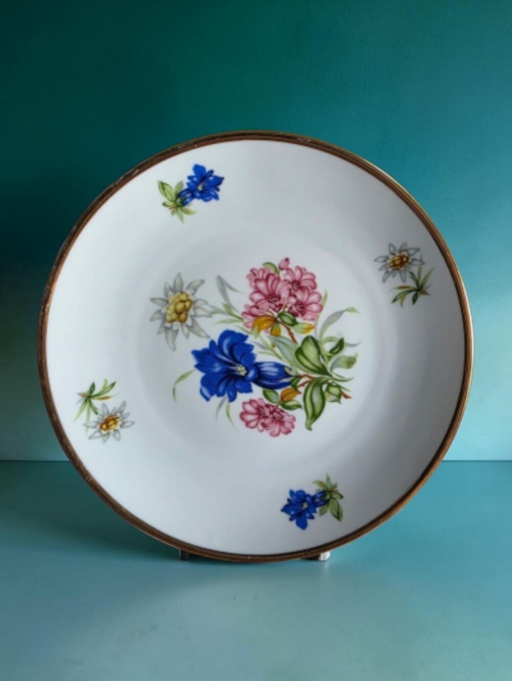 WESTERLING VINTAGE (7.5") Winterling Kirchenlamitz Bavarian Plate Gold/Blue/Pink